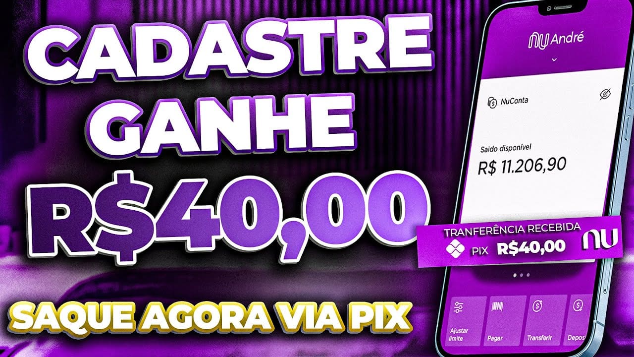 ✅ GANHE R$40,00 REAIS NO CADASTRO VIA PIX NOVO APP PAGANDO NO CADASTRO 2022 – CADASTRE E GANHE