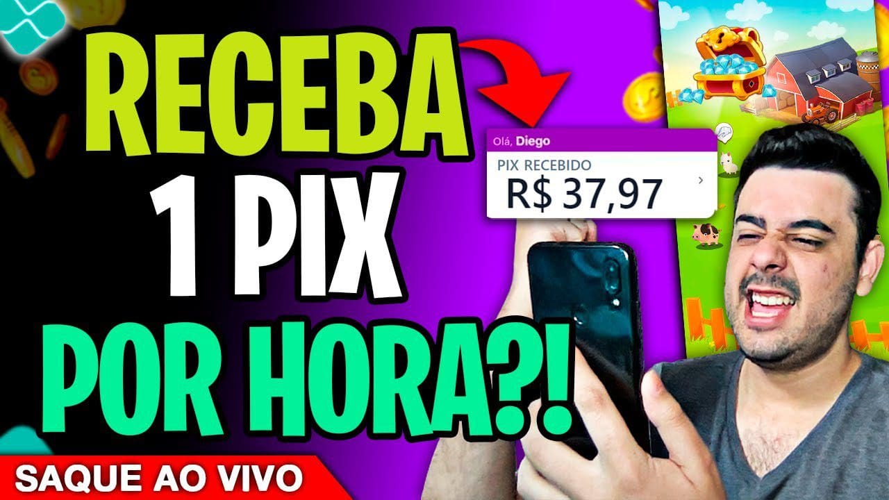 NOVO APP para GANHAR DINHEIRO via PIX TODA HORA (Saque ao Vivo)