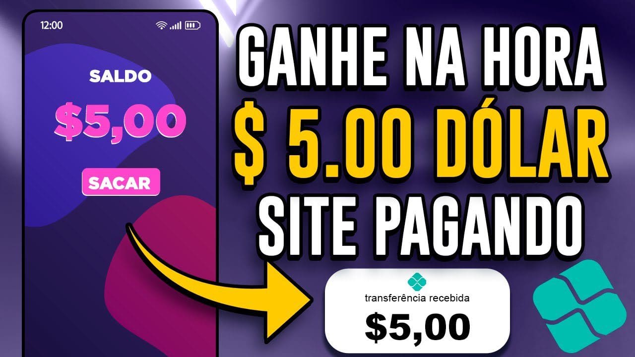 GANHE NA HORA $ 5.00 DÓLAR – Site Pagando no Cadastro em 2022 (Ganhar dinheiro online)