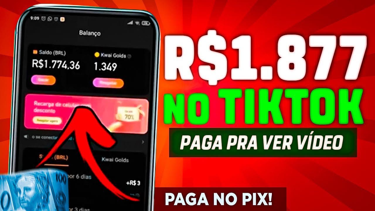 PAROU O BRASIL! NOVO TIKTOK PAGANDO R$1.800 PRA ASSISTIR VÍDEOS RETOS