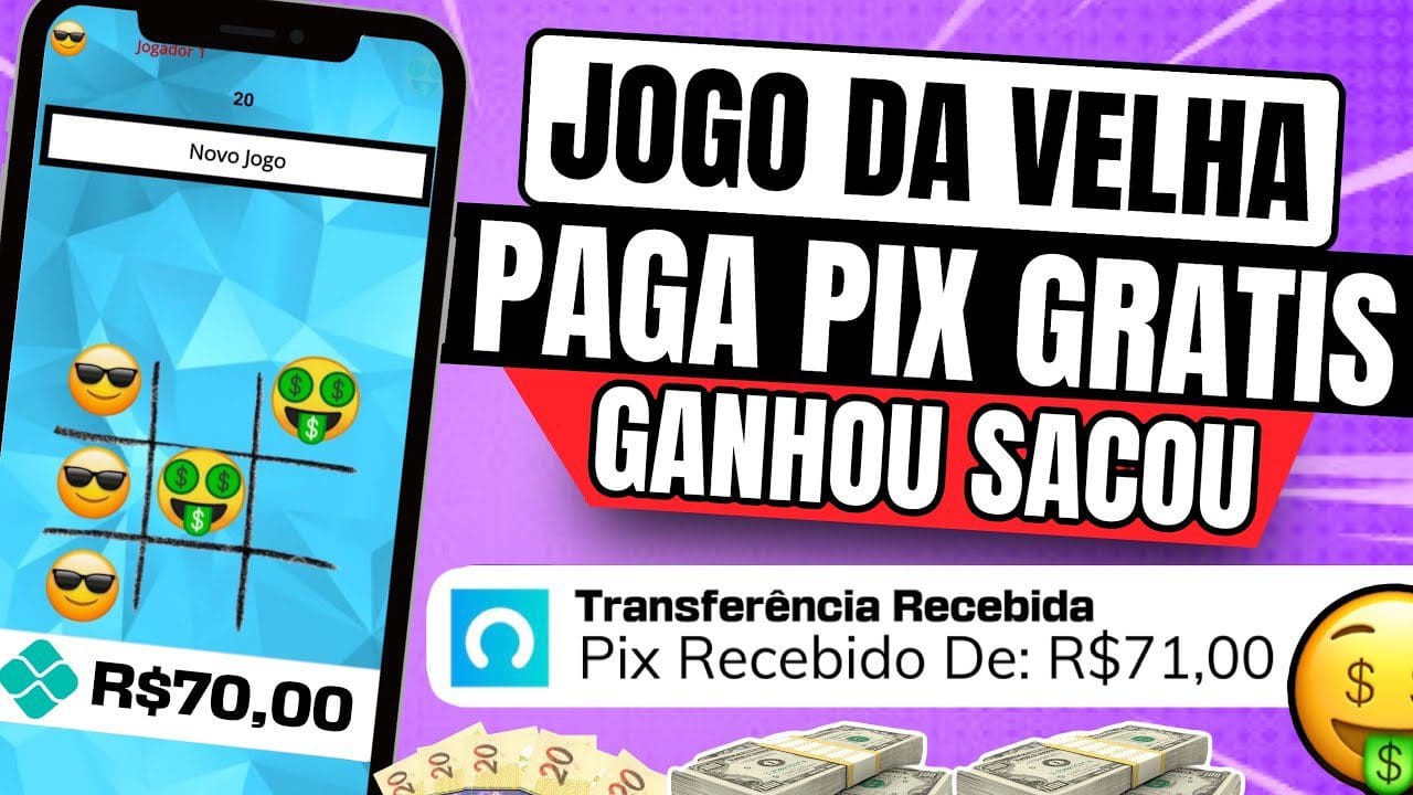 VENÇA uma PARTIDA no JOGO DA VELHA E RECEBA UM PIX DE R$70 NA HORA 😱