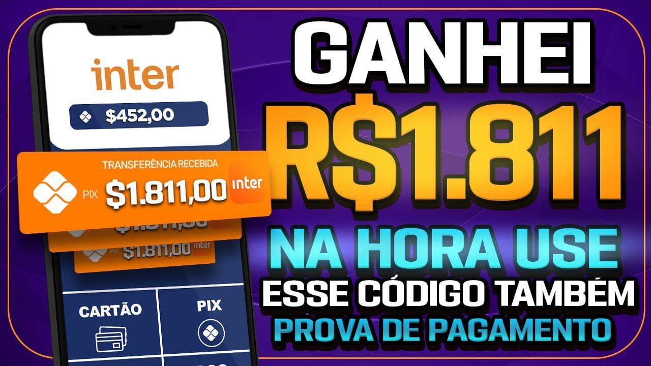 Aplicativo me PAGOU $1.811 IMEDIATAMENTE [USE  esse CÓDIGO de GRAÇA] (PROVADO) Ganhe dinheiro online