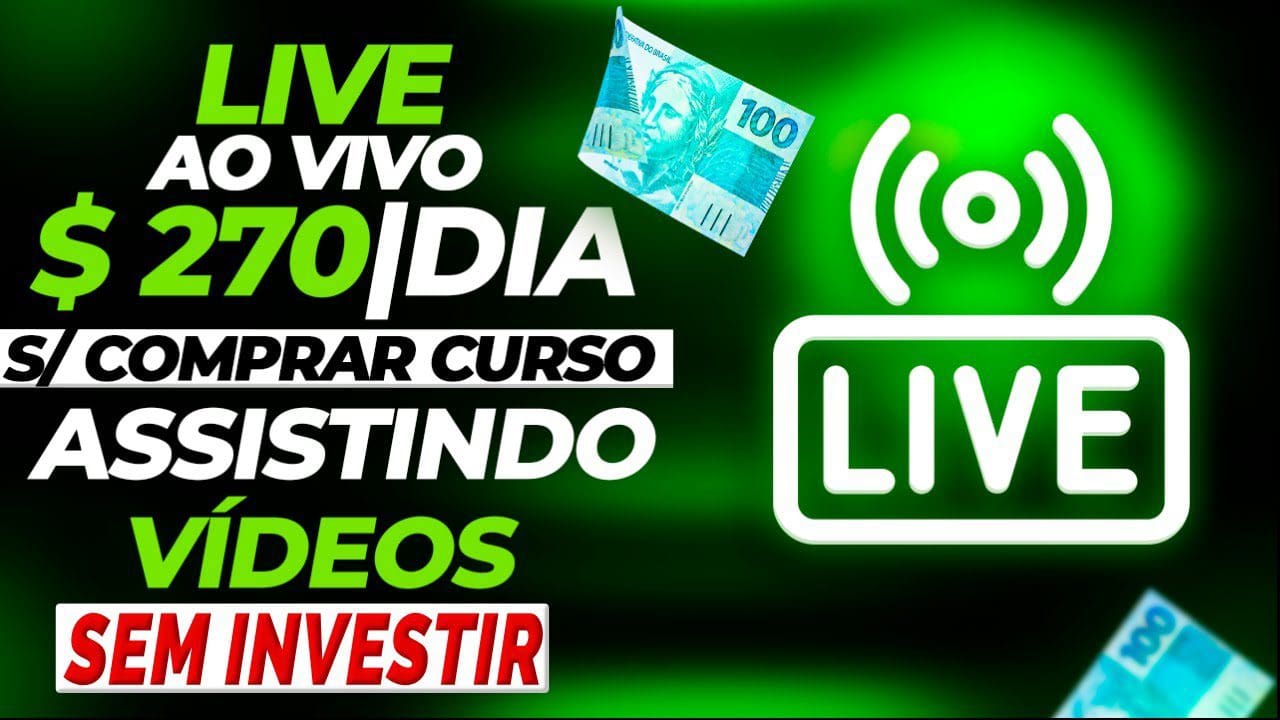 [REVELADO SEM COMPRAR CURSO] GANHE $ 270,00 POR DIA | Ganhar Dinheiro Assistindo Vídeos (COMPROVADO)