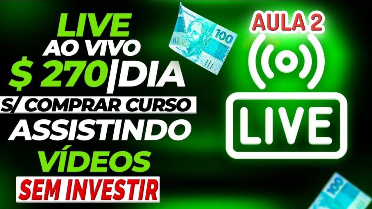 AULA 2 [REVELADO SEM COMPRAR CURSO] GANHE $ 270,00 POR DIA | Ganhar Dinheiro Assistindo Vídeos