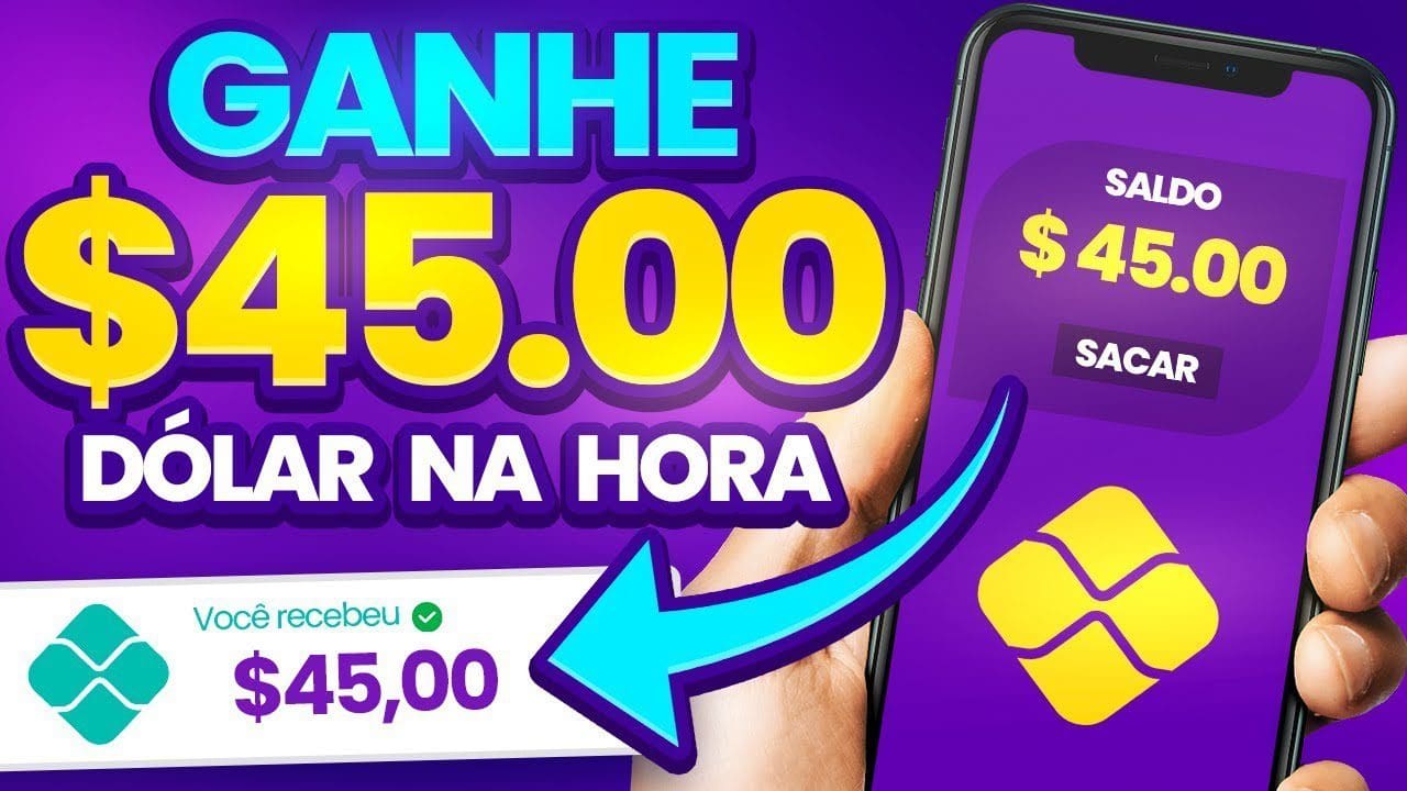 GANHE $ 45 Dolares na hora | Só se cadastrar nesse aplicativo de GRAÇA (COMPROVADO) | Ganhe Dinheiro