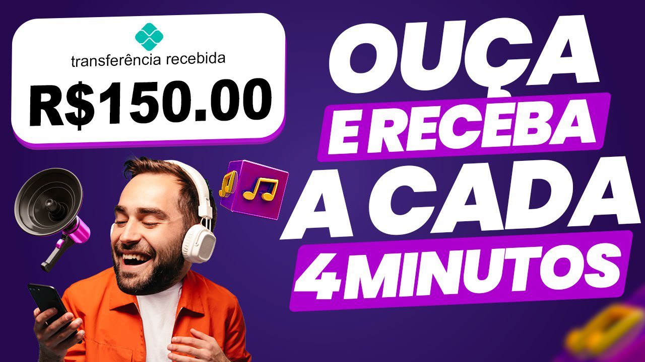 Receba do Paypal a CADA 4 minutos Para OUVIR MÚSICAS NO CELULAR Ganhe dinheiro na internet