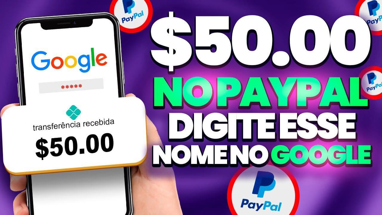 GANHE $50 HOJE no Paypal DIGITE esse NOME NO GOOGLE de graça (PROVADO) Ganhe dinheiro online