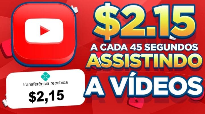 Ganhe $2.15 a Cada 45 Segundos Assistindo a Vídeos do YouTube! | Ganhe dinheiro na internet 2023