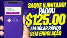 😲APLICATIVO PAGOU $125.00 EM ALGUNS CLIQUES – Pagando em dólar Ganhe dinheiro na internet