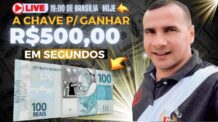 A CHAVE🔑para Fazer R$500,00 em SEGUNDOS USANDO SÓ O CELULAR (LIVE AO VIVO)