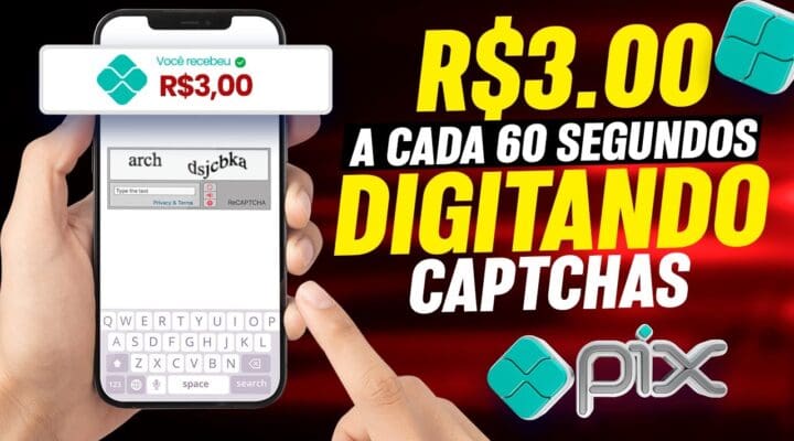 GANHE R$3.00 a CADA 60 SEGUNDOS DIGITANDO CAPTCHAS 🤑[PAGA no PIX] Como ganhar dinheiro na internet