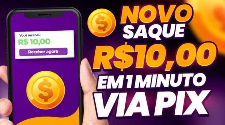 NOVO APP GANHE R$10.00 REAIS em 1 MINUTOS (VIA PIX, NA HORA) – APLICATIVO PAGANDO NO CADASTRO