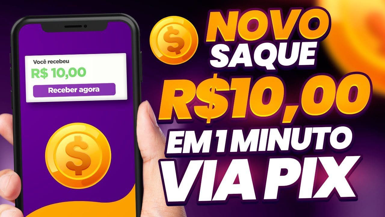 NOVO APP GANHE R$10.00 REAIS em 1 MINUTOS (VIA PIX, NA HORA) - APLICATIVO PAGANDO NO CADASTRO