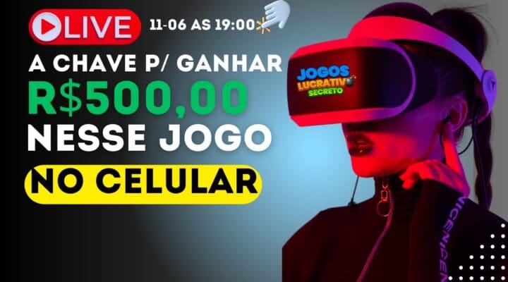 A CHAVE🔑para Fazer R$500,00 em SEGUNDOS USANDO SÓ O CELULAR (LIVE AO VIVO)