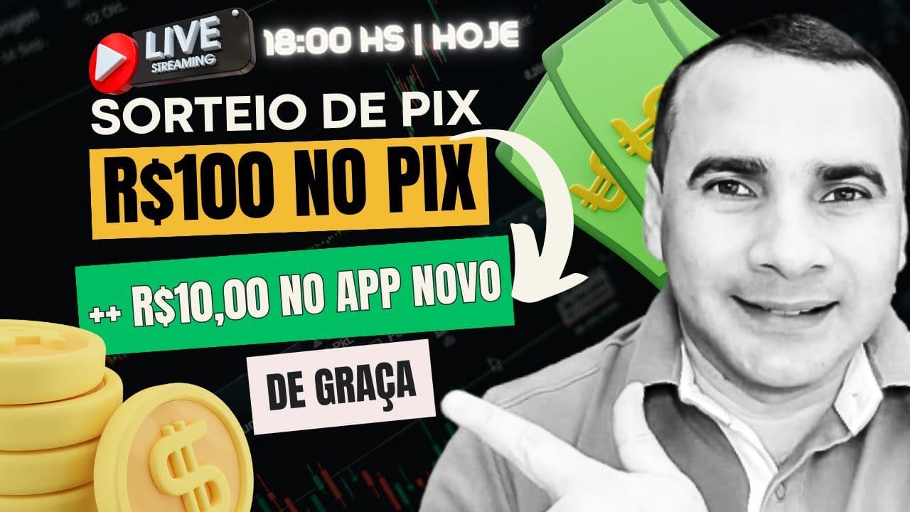 🔴LIVE HOJE GANHE R$100 NO PIX e R$10 de GRAÇA no NOVO APP NÃO vai acreditar no QUANTO pode GANHAR