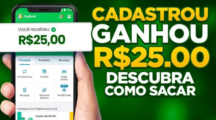 CADASTROU GANHOU R$25.00🤑 e ✅VENHA DESCOBRIR COMO SACAR no Celular Como ganhar dinheiro na internet