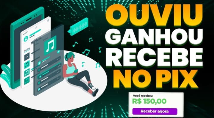 🚨GANHE R$40 por DIA no PIX TODOS os DIAS OUVINDO MÚSICAS🎶 Como ganhar dinheiro na internet🤑