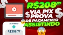 🧏PROVA DE PAGAMENTO no PIX R$208,77 ASSISTINDO LIVE – igual TIKTOK e KWAI paga para assistir vídeos