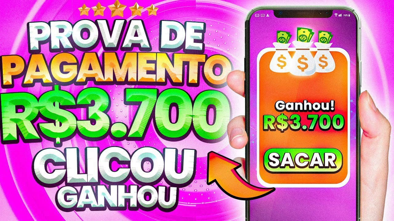 🤑CLICOU GANHOU PROVA DE PAGAMENTO de R$3.700 - APP PAGANDO no PIX de VERDADE | Dinheiro online