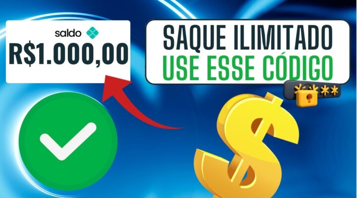 SAQUES ILIMITADOS com esse CÓDIGO de PIX Saquei R$1 000 em 15 Segundos Ganhar Dinheiro Online
