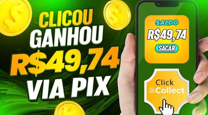 APP GANHE R$49,74 POR CLIQUE em 15 MINUTOS (VIA PIX, NA HORA) – APLICATIVO PAGANDO DE VERDADE 2023