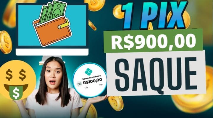 SACOU RECEBEU R$900 no PIX APP PAGANDO PIX DE VERDADE Como ganhar dinheiro na internet🤑