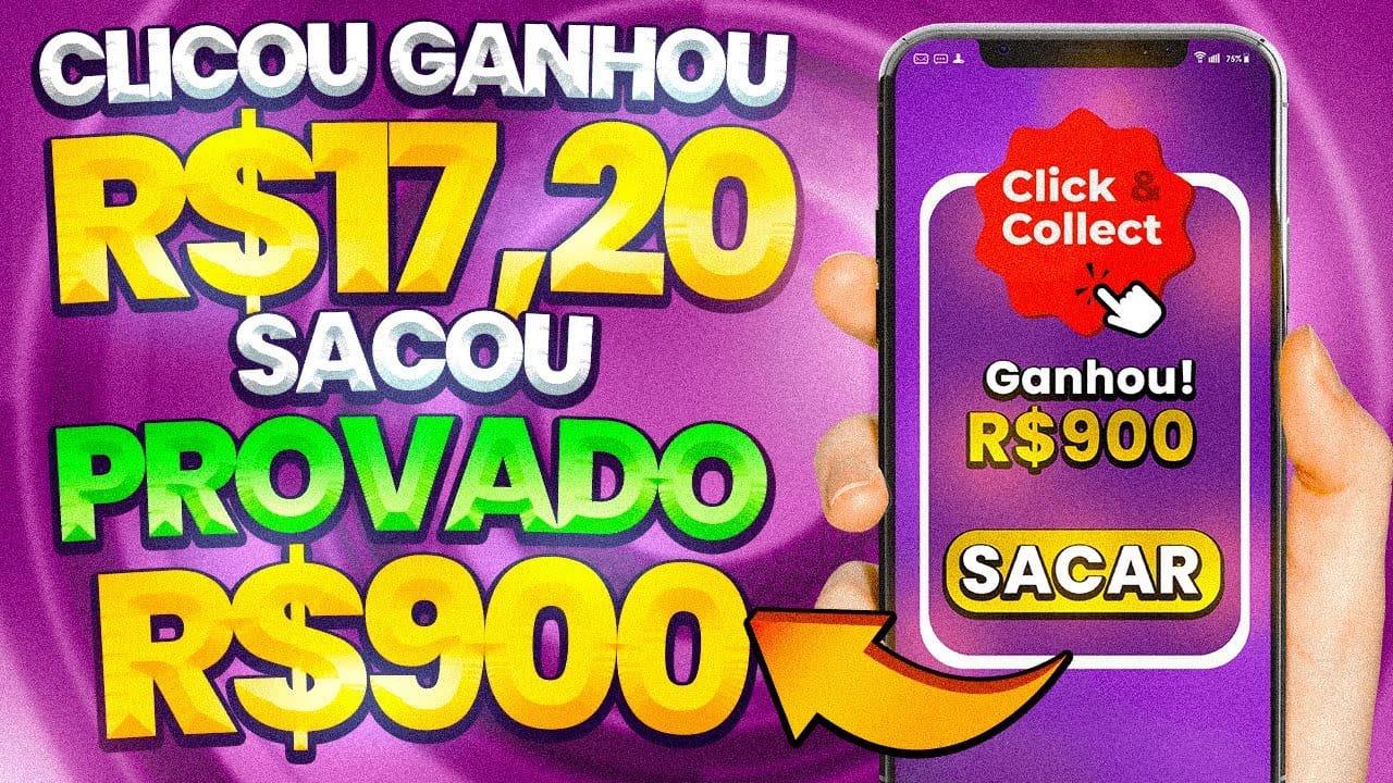 🤑CLICOU GANHOU R$17,20 SACOU - APP PAGANDO no PIX a CADA CLIQUE PODE SACAR | Dinheiro na internet