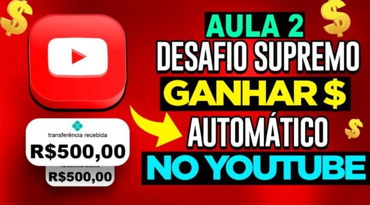 DESAFIO Como DOMINAR o YouTube Passo a Passo MESMO INICIANTE Dinheiro na Internet Automático[AULA 2]