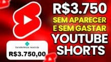 SEM APARECER e SEM GASTAR R$3.750 [Só Com Celular] Ganhar Dinheiro Com Youtube Shorts Monetização