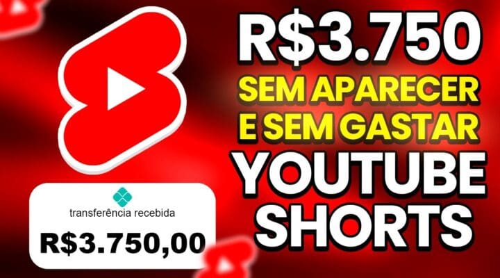 SEM APARECER e SEM GASTAR R$3.750 [Só Com Celular] Ganhar Dinheiro Com Youtube Shorts Monetização