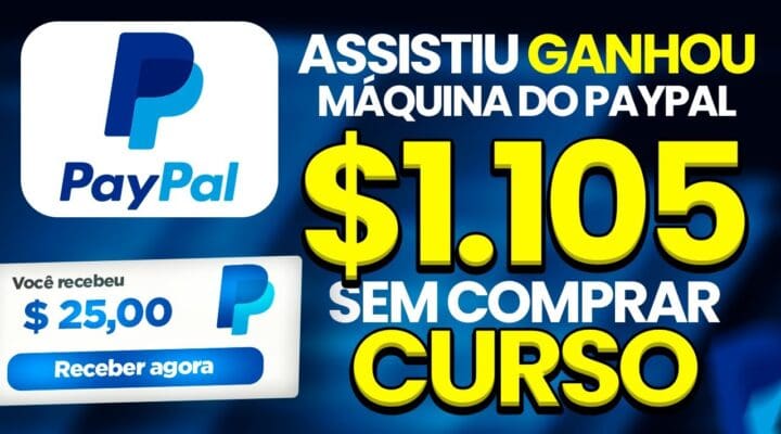 GANHE $1.105 em 60 Min Usando essa MÁQUINA do PAYPAL | Ganhar Dinheiro Assistindo Vídeos no YouTube