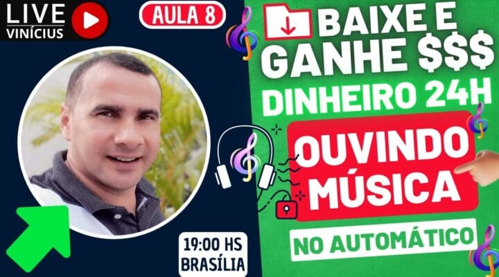 📥BAIXE MÚSICA do YouTube e GANHE DINHEIRO [PAGA  24H em DÓLAR] Ganhe Dinheiro por Segundo [🔴LIVE]