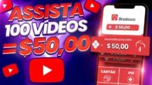 Ganhe $50,00 Assistindo Vídeo | Assista 100 Vídeos = $50,00 | Ganhar Dinheiro Online