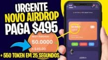 [URGENTE] AIRDROP PAGA $495 Dólar + 550 Token NO CADASTRO JUST TOKEN ganhe dinheiro na internet