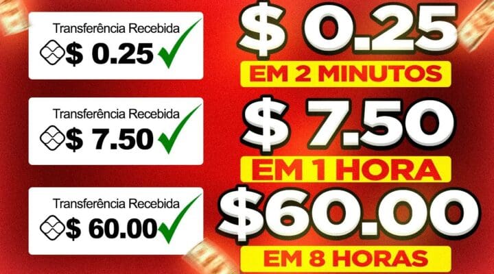 SAQUES ILIMITADOS SITE PAGANDO no PAYPAL [$ 0.25 em 2 MIN. / $ 7.50 em 1 HORA] Dinheiro na Internet