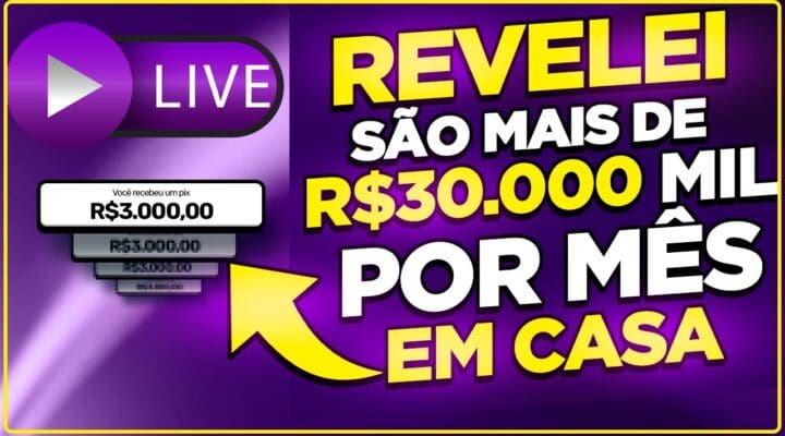 REVELEI o que FAÇO para Ganhar mais de R$30 MIL mês Trabalhando em Casa na internet (🔴LIVE AO VIVO)