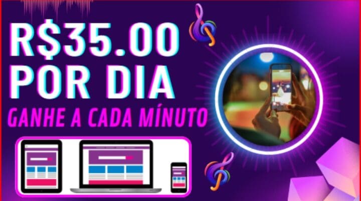 Ganhe dinheiro Assistindo Vídeo e Escultando Músicas ate R$ 35,00 todo dia (Ganhe dinheiro online)