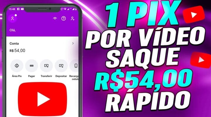 SAQUE ATÉ R$54,00 ASSISTINDO VÍDEO Aplicativo Rápido e Fácil de Ganhar Dinheiro Assistindo Vídeo