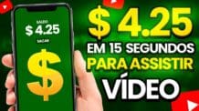 Ganhe $ 4.25 em 15 SEG (para Assistir 1 Vídeos no Celular PROVADO) Como Ganhar dinheiro na Internet