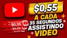 Como Ganhar Dinheiro Assistindo Vídeos $0,55 a cada 35 segundos | Método fácil de ganhar dinheiro