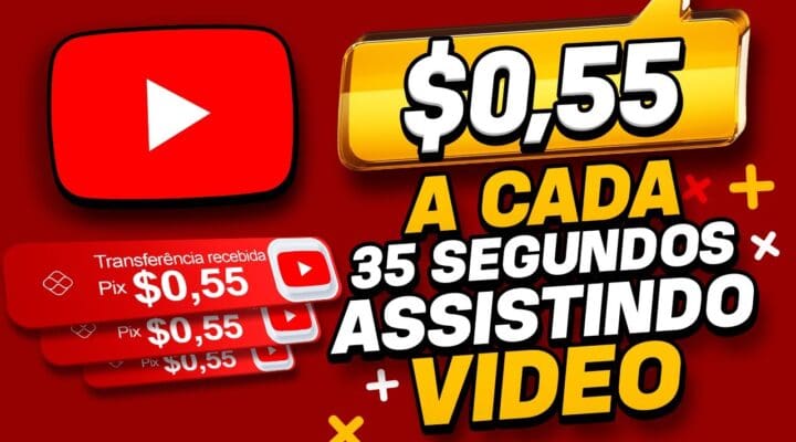 Como Ganhar Dinheiro Assistindo Vídeos $0,55 a cada 35 segundos | Método fácil de ganhar dinheiro