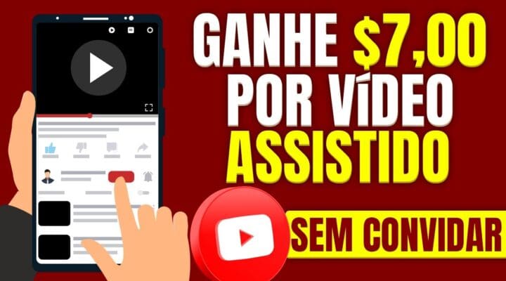 Ganhe $7,00 por vídeo do YouTube que você Assiste Paga no PIX (Ganhar dinheiro assistindo a vídeos)