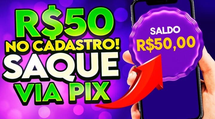 (LANÇAMENTO) R$50 no CADASTRO Na PLATAFORMA! SAQUE VIA PIX Ganhe dinheiro na internet