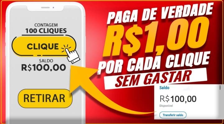 🚨Ganhe R$ 1,00 por cada clique – Site pagando de Verdade [SEM GASTAR] Ganhar dinheiro na internet