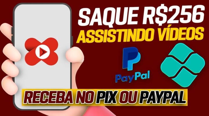 TOP Aplicativo Ganhe R$256 (PAGA na HORA Pix e Paypal) Assistindo Vídeo-Ganhar Dinheiro na Internet