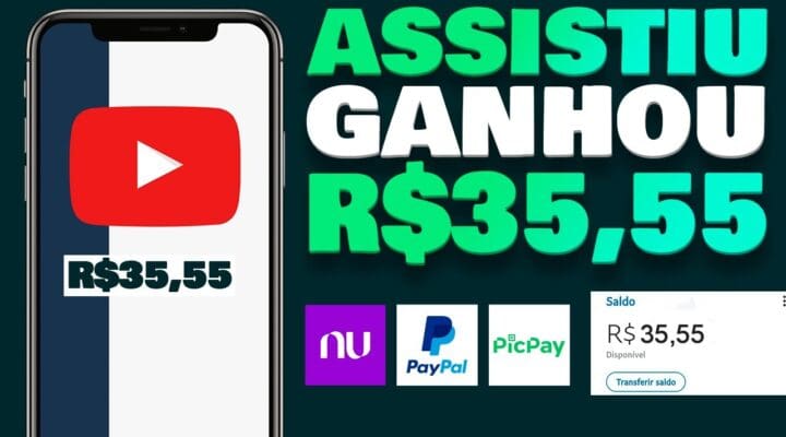 🚨Pegue R$ 35,55 a cada 5 MINUTOS [+PROVA] | Ganhar Dinheiro Assistindo Vídeos na Internet