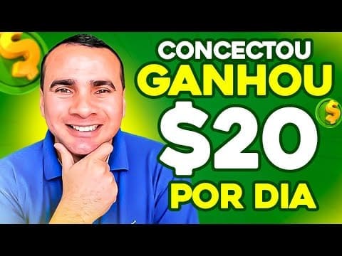 🚨ESTÁ PAGANDO TODO MUNDO – $20 Dólares por DIA Usando seu Celular Ganhar dinheiro Conectado