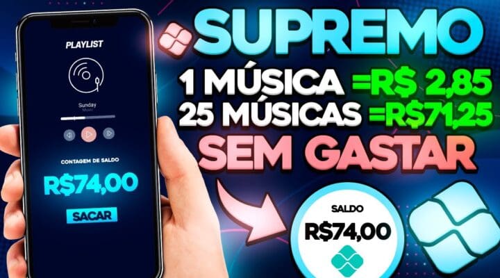 🎧[SUPREMO] Ganhe a cada 15 minutos 1 música=R$ 2,85 | 25músicas =R$71,25 [Ganhar dinheiro online]