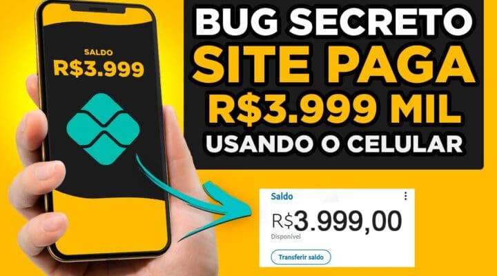 🤑 [BUG SECRETO] Site pra ganhar R$ 3.999 MIL Usando o Celular (Ganhar Dinheiro na Internet)