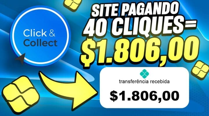 Site de Ganhar Dinheiro CLICANDO [1Clique=$45,15 | 40 Clique=$1.806,00 Ganhe dinheiro na internet